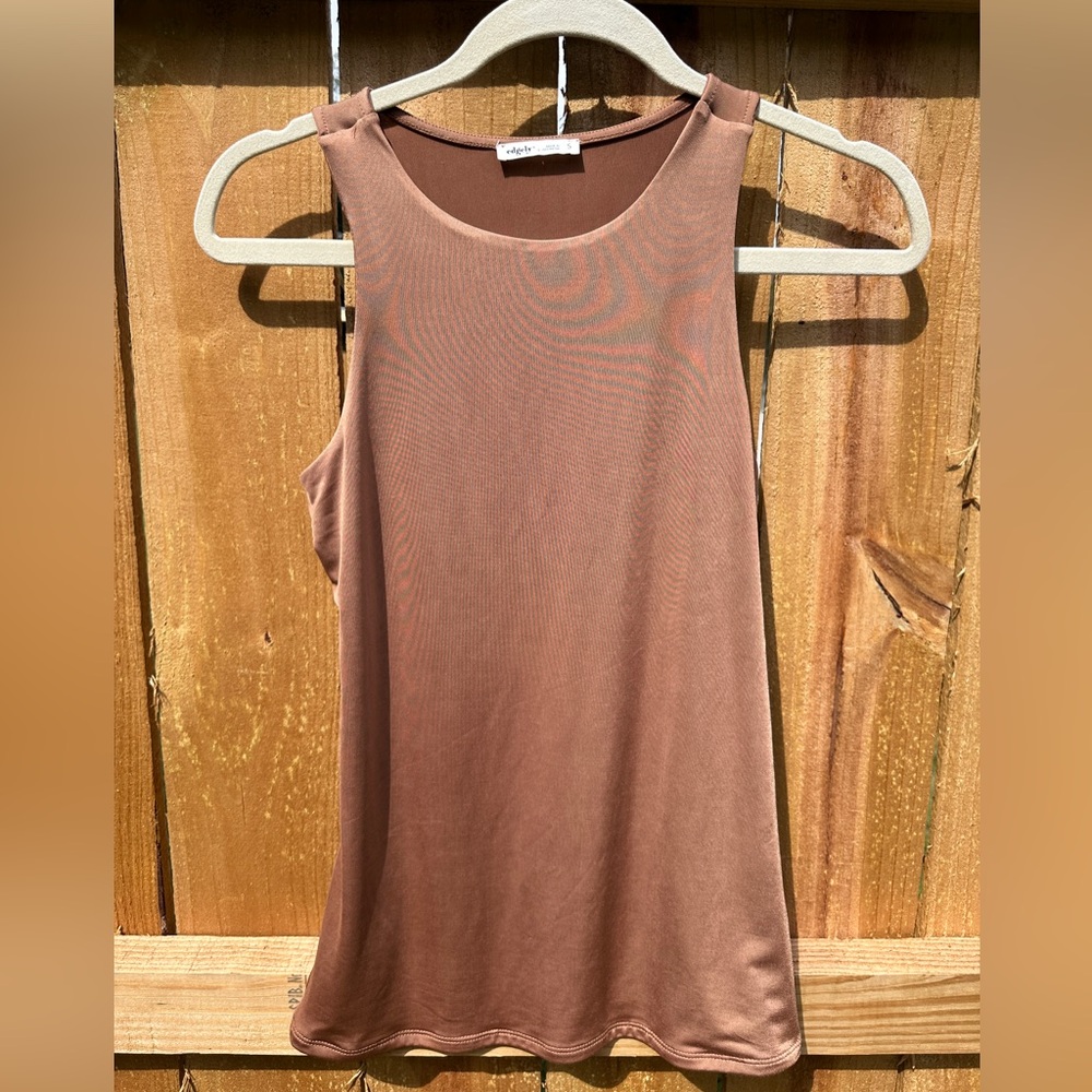 Edgely brown Sleeveless Tank Top